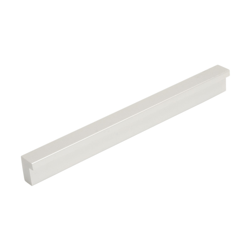 Puxador atual, barra rectangular L F83 F41, alumínio anodizado mate, 2 furos distância 64, E.7,6 x C.80 x A.17 mm