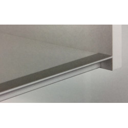 Perfil/calha superior puxador gola R 752.16.4000.06, p/fita LED, alumínio lacado branco 9003, p/placa 16, L.30 x 4000 mm