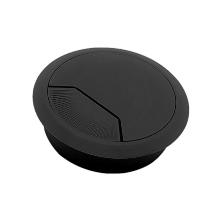 Passa cabos/fios com tampa desmontável 618080000, plástico preto, A.25 x Ø.80 mm