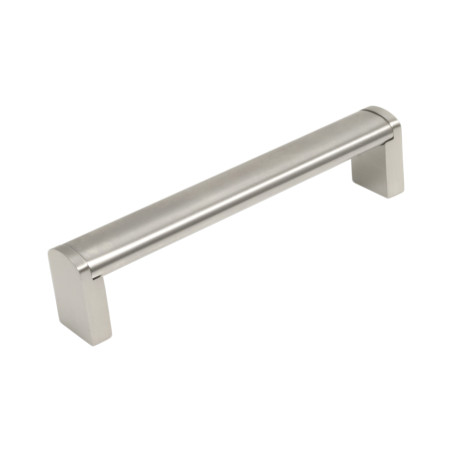 Puxador clássico, asa barra oval F83 L95, inox satinado, 2 furos distância 96, E.20 x C.102 x A.30 mm