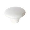 Puxador cerâmica, cogumelo redondo 101W, porcelana branco, A.27 x Ø.37 mm