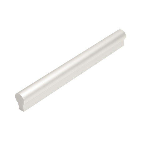 Puxador clássico, barra rectangular/redonda F83 H97, alumínio anodizado mate, 2 furos distância 96, E.6,5 x C.120 x A.18 mm