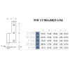 Dobradiça meio balanço lisa Sofima 207 para porta, zamak níquel escovado, 3,5", A.88 x L.35 x E.3,5 mm, esquerda