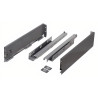 Kit gaveta c/amortecedor STRONG StrongMax slim/fina, silenciosa, extração total, 40 kg, antracite, E.16, A.121 x C.300 mm