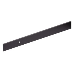 Perfil guia superior p/porta de correr suspensa STRONG Barnio, ferro preto mate, suporta 80 kg, C.3000 mm
