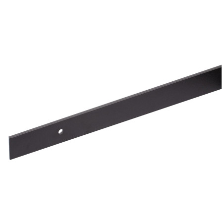 Perfil guia superior p/porta de correr suspensa STRONG Barnio, ferro preto mate, suporta 80 kg, C.3000 mm