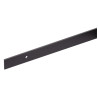 Perfil guia superior p/porta de correr suspensa STRONG Barnio, ferro preto mate, suporta 80 kg, C.3000 mm