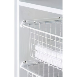 Cesto p/roupeiro p/corrediça plás. STRONG StrongWire FLEX, aramado br., 20 kg, L.336 x P.494 x A.85, MOD.400 mm (juntar corr.)