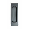 Puxador concha rectangular embutir F705 CH12040B, lacado preto, 120 x 40 mm