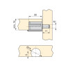 Suporte de prateleira com perno Sekure, aço, plástico branco, Ø.5 mm