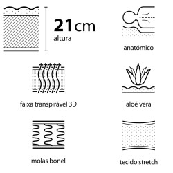Colchão de molas bonel LUSOCOLCHÃO Ortopédico, várias medidas