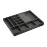 Porta jóias p/roupeiro STRONG StrongIn, MDF revestido a couro artificial antracite, L.622 x A.58 x P.473 MOD.700 mm