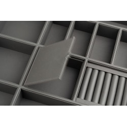 Porta jóias p/roupeiro STRONG StrongIn, MDF revestido a couro artificial antracite, L.722 x A.58 x P.473 MOD.800 mm