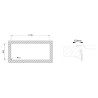 Lava louça RODI KERAN 116, duas pias laterais com escorredor reversível, inox polido, encastrar, 1160 x 500, MOD.800 mm