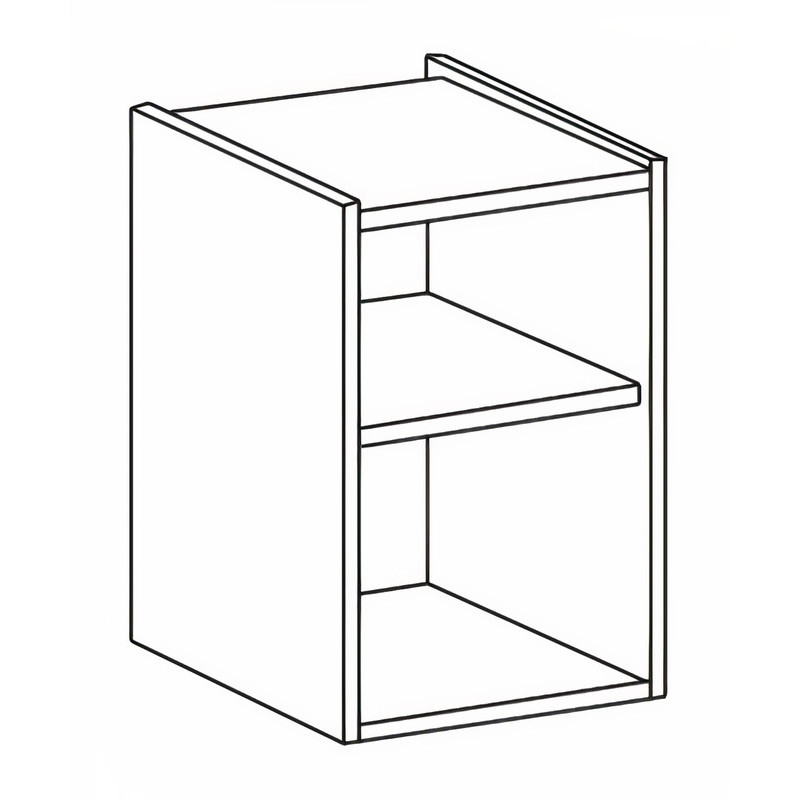 Kit/módulo inferior Alvic, melamina cinza, aglomerado estrutura 16 costa 8, A.800 x P.580 x L.900 mm