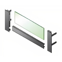 Vidro frontal p/gaveta interna STRONG StrongMax 16 401958, transparente, A.89 x C.800 mm