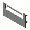 Perfil frontal p/gaveta interna STRONG StrongMax 336108, antracite, A.100,5 x C.1100 mm
