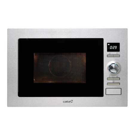 Micro-ondas de encastre CATA MC 25 D, inox, 25 lts, 5 níveis de potência até 900W, prato giratório Ø.315 mm, 60 cm