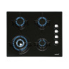 Placa a gás de encastrar com 4 bicos CATA CI 631 BK, preto, P.510 x L.590 mm, 59 cm