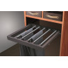 Calceiro extraível c/amortecedor STRONG p/roupeiro, 9 barras, castanho escuro, L.664 x P.420 x A.56, MOD.700 mm