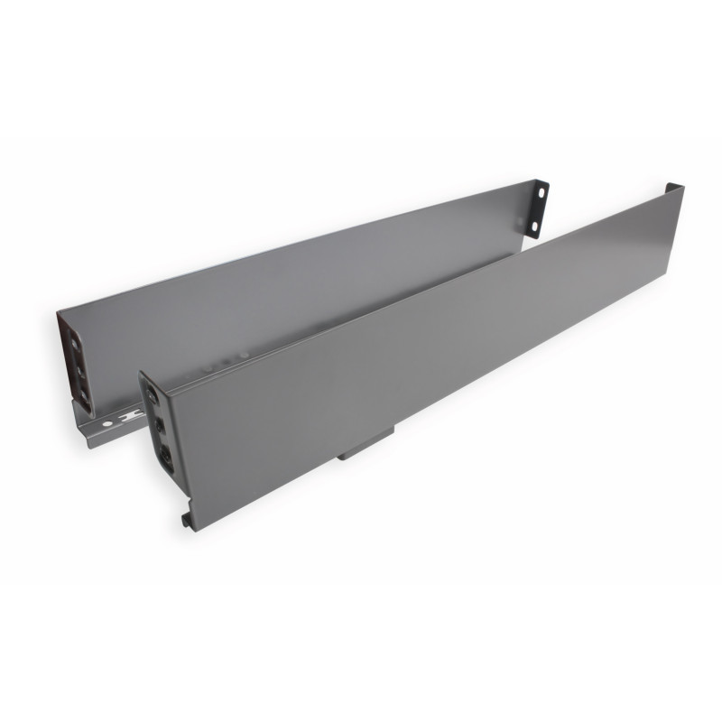Lateral de gaveta super fina DTC Pure Box T79, antracite, A.84 x C.400 mm (juntar N83, A22, Q52)