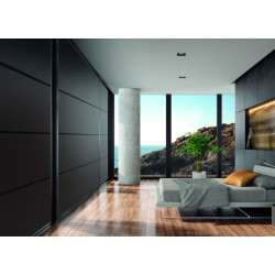 Perfil calha H Terra Top Line PRH19-S85, p/porta de roupeiro E.18-19, alumínio prata mate, A.22/12 x C.4000 mm