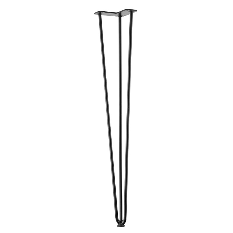 Pé para mesa sem afinação STRONG StrongLegs 318052, metal preto mate, Ø.10, base 110 x 110 x L.45, A.710 mm