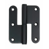 Dobradiça balanço cantos redondos P29B para porta, lacado preto, 3,5", 90 x 75 x 2,5 mm, esquerda