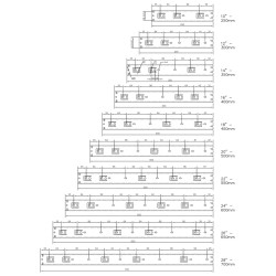 Corrediça telescópica de esferas de gaveta c/amortecedor STRONG StrongBall S1 336249, extração total, 23 kg, A.44 x C.450 mm