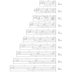 Corrediça telescópica de esferas de gaveta c/amortecedor STRONG StrongBall S1 336249, extração total, 23 kg, A.44 x C.450 mm