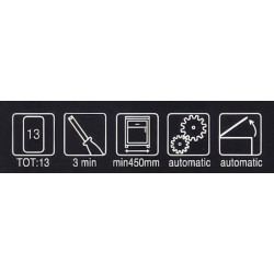 Stock-Off, balde lixo p/cozinha Gollinucci 220, tampa c/ab. aut., plástico branco, 13 lts, L.208 x P.343 x A.390, MOD.MÍN.450 mm