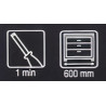 Stock-Off, gavetão multiusos Gollinucci 310, plástico cinza/quartzo, A.293 x L.503-540 x P.422-490, MOD.600 mm
