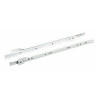 Corrediça de gaveta c/roda de nylon MADE IN ITALY F755, extração parcial c/self close, aço branco, C.500 mm