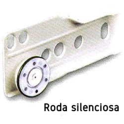Corrediça de gaveta c/roda de nylon MADE IN ITALY F98, extração parcial c/self close, aço cinza, C.300 mm (c/roda silenciosa)