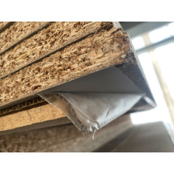 Placa em aglomerado revestido a termolaminado HPL cinza claro CN104 mate anti-dedadas, C.3050 x L.1300 x E.19 mm