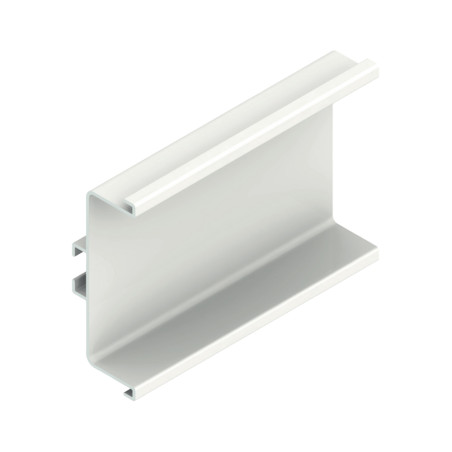 Puxador atual perfil, gola horizontal C Monza, alumínio branco mate, P.26 x A.70 x C.4000 mm