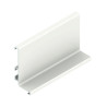 Puxador atual perfil, gola horizontal L Monza, alumínio branco mate, P.26 x A.57 x C.4000 mm
