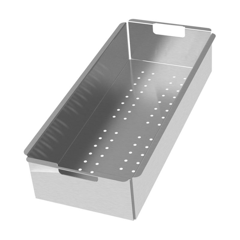 Colander/legumeira RODI 035451, aço inoxidável, aplicação superior, à face, inferior e encastrar, acessório 7, 415 x 178 x 80 mm