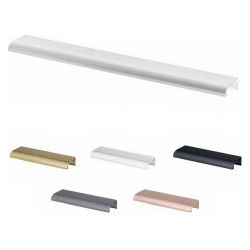 Puxador atual perfil, SCH 849.600.06, alumínio lacado branco, 2 furos distância 576, C.600 x L.42 x A.11,5 mm