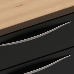 Puxador atual, asa ponte SCH 825.256.08, zamak lacado preto, 2 furos distância 256, L.20 x A.11 x C.446 mm