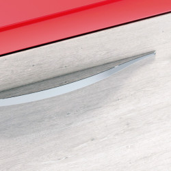 Puxador atual, asa ponte SCH 825.256.08, zamak lacado preto, 2 furos distância 256, L.20 x A.11 x C.446 mm