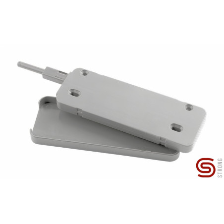 Batente tic-tac c/amortecedor STRONG Smootis 506463, plástico cinza, p/porta 12-17 kg c/4 dobradiças