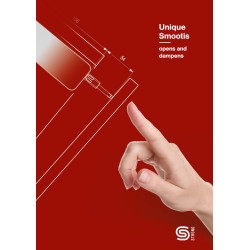 Batente tic-tac c/amortecedor STRONG Smootis 506463, plástico cinza, p/porta 12-17 kg c/4 dobradiças