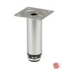Pé para mobiliário/móveis com afinação STRONG StrongLegs FS014, metal cromado mate, base 59 x 59, corpo Ø.30, A.100/113 mm