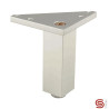 Pé para mobiliário/móveis com afinação STRONG StrongLegs FA002, alumínio, base 80 x 80, corpo 30 x 30, pé Ø.20, A.100/115 mm