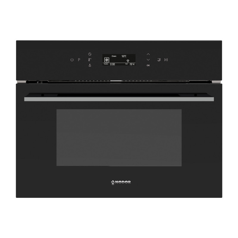Micro-ondas multifunção de encastre NODOR NorChef MW 4800 DB, 8 funções, vidro preto, 220/240V 50/60Hz, 50ºC-225ºC, 40 lt, 60 cm