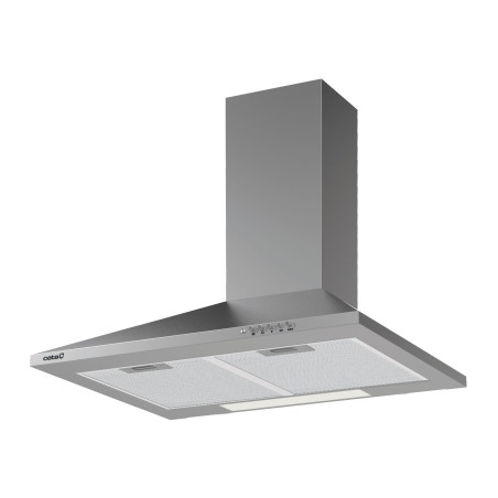 Exaustor chaminé de parede CATA V-6000 X, inox cinza, CE.C 95W, 1 LED, som 53-65dB, fluxo ar 3 velocidades 210-420m3/h, 60 cm
