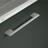 Puxador atual, asa barra rectangular SCH 377.160.58, zamak níquel satinado, 2 furos distância 160, L.7 x A.30 x C.187 mm