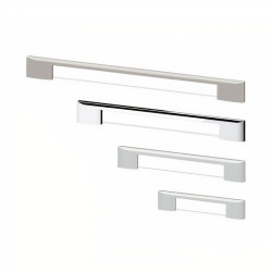Puxador atual, asa barra rectangular SCH 377.160.58, zamak níquel satinado, 2 furos distância 160, L.7 x A.30 x C.187 mm