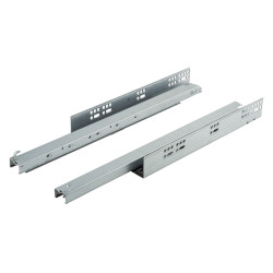 Corrediça c/amortecedor p/STRONG StrongMax, silenciosa, extração total, esquerda + direita, 40 kg, C.350 mm (juntar lateral)